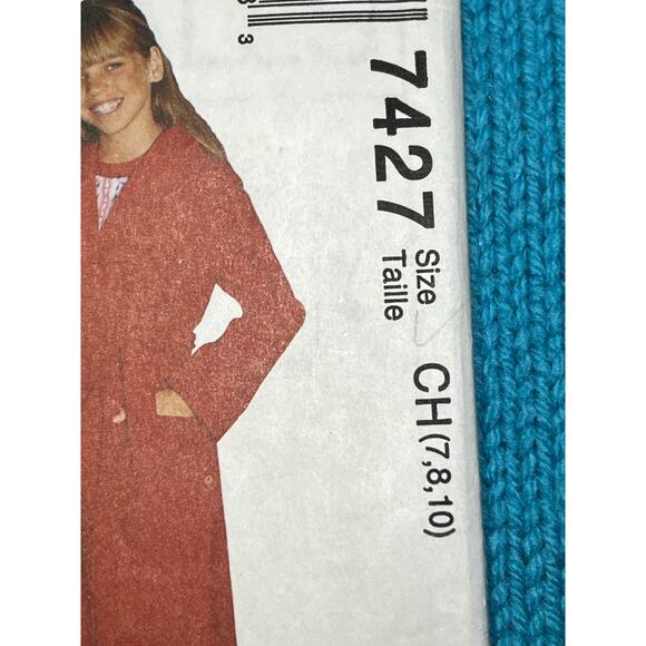 McCalls 7427 Sewing pattern Kids robe pajama top pant size 7 8 10 - Picture 2 of 6